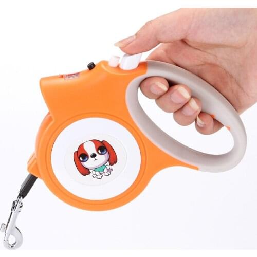 2019 Pet Automatic Telescopic Traction Rope With Light Dog Walking Small Dog 5 m Dog Leash With Rope