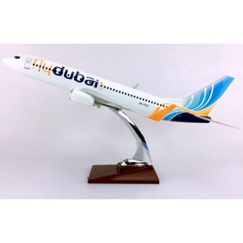 48CM B737-800 Airlines Aviation Model FLY DUBAI Boeing Toys Aircraft Metal Alloy Plane Airliner Collect Display F Airplane Stand