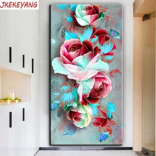 5D DIY square/round Diamond painting Red rose Cross Stitch Diamond Embroidery Pattern Rhinestone J2977