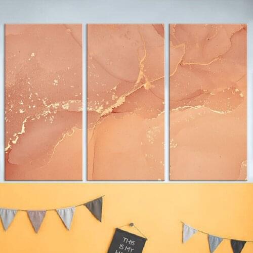 Abstract Multicolored Marble Texture Wall Art Prints Gold Alcohol Ink Canvas Painting Pictures Posters for Bedroom Home Decor