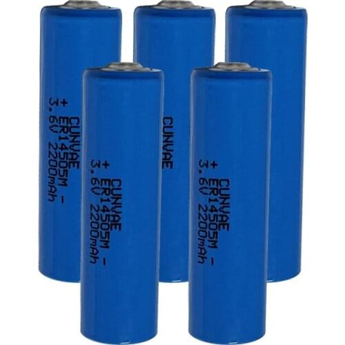 5PCS LS14500 батарейка er 14505 ER14505H 3.6V 2200mAh AA Lithium Batteries for PLC Facility Equipment Spare meter Dry battery