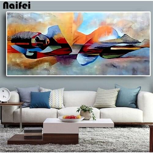 Large size Abstract Colorful Lord Buddha Diy 5d full square diamond painting Embroidery Religious mosaic Cross stitch kit