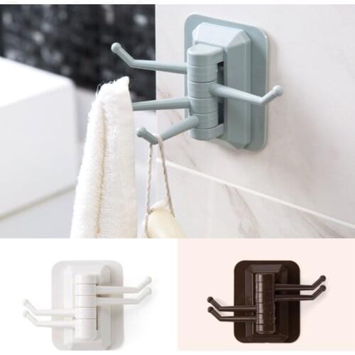 Storage Holders Racks Strong Adhesive Clip Rotatable Home Improvement Bath Room Kitchen