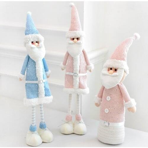 Girly heart pink santa claus figurine ornaments doll dolls scene decoration christmas decorations