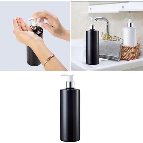 1PC Refillable Lotion Pump Bottles 500ml Liquid Soap Dispenser Empty Bottle for Shower Gel Shampoo Soap Bathroom Dispenser