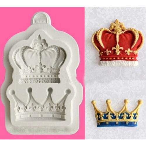 Crown 2D prince princess silicone fandont mold Silica gel moulds crown Chocolate molds candy mould silicone molds 2