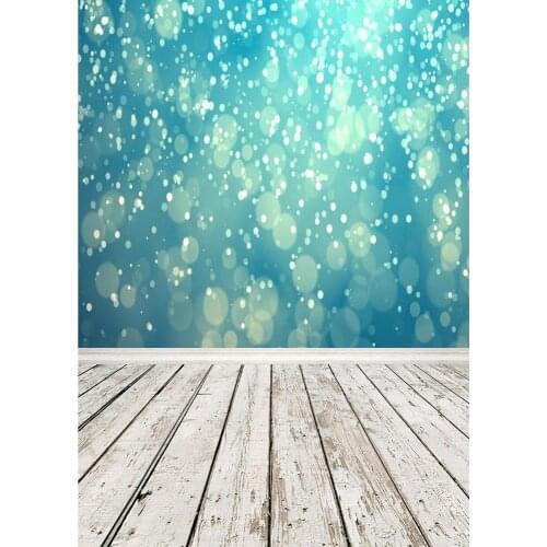 Blue Glitter Wooden Floor Vinyl Photography Background For Children Baby Newborn Photographic Backdrop Photo Studio Photocall