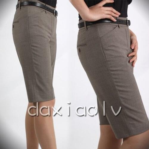 Women summer fashion straight design knee length breathable thin casual capris female trendy England style all-matched bottom