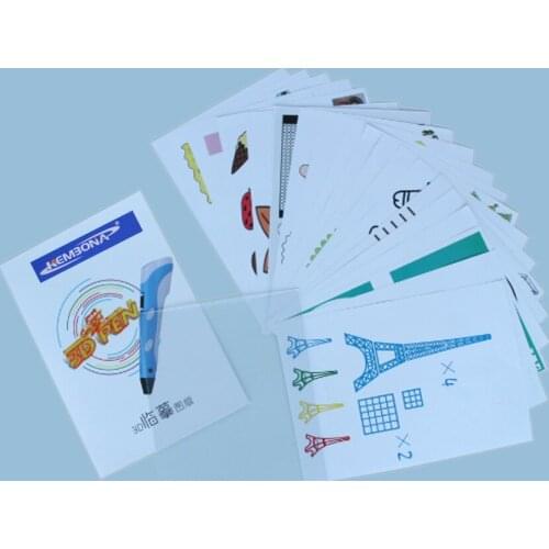 KEMBONA 3d pen printing model paper with 40 designs make children easy learn how to work out with a 3d pen