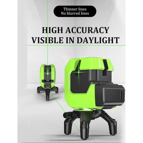 5 Lines Laser Level Self Levelling 360 Degrees Green Red Beam Laser Laser Horizontal & Vertical Cross-Line with Magnetic Base