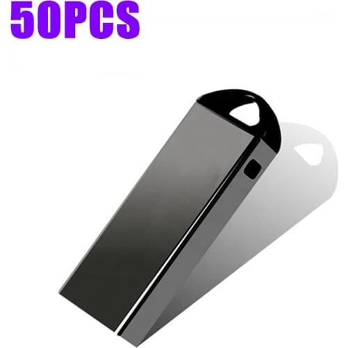 50PCS USB Flash Drive 64GB 128GB 2.0 Metal Pen Drive Mini Portable 4GB 8GB High Speed USB Stick16GB 32GB U Disk Free Custom