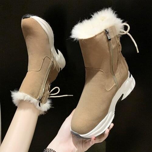 Fashion Women boots non-slip waterproof winter snow boots women platform winter shoes with thick fur botas mujer U11-44