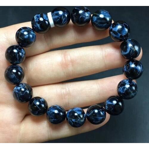 Genuine Natural Blue Pietersite Stretch Gemstone Round Beads Bracelet 13mm From Namibia Fashion stone AAAAA