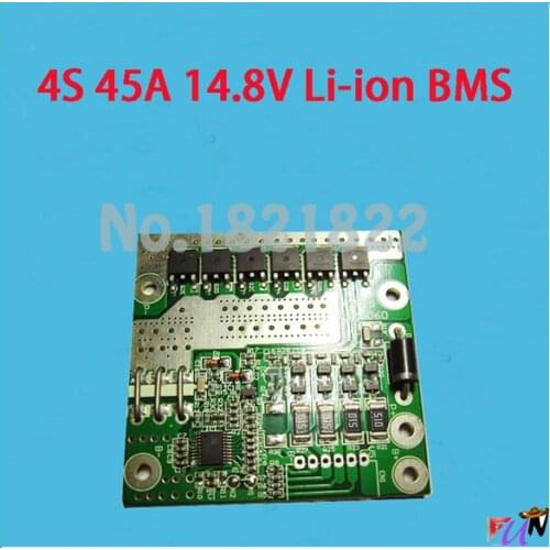4S 45A li-ion 14.8V 16.8V18650 BMS PCM 4s battery protection board bms pcm 4s with balancing for lithium battery cell pack