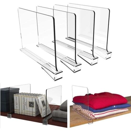 30x3x20cm 1Pcs Transparent Acrylic Partition Desktop Separator Panel Space Separation Board Privacy Divider Home Office Storage