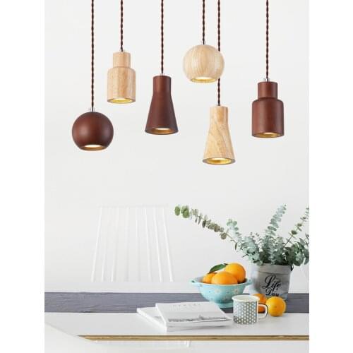 Factory Direct Sales Wooden Chandelier Japanese Style Tea Room Lamp Hotpot Restaurant Coffee Shop Project Lamp Hanging Lamp
