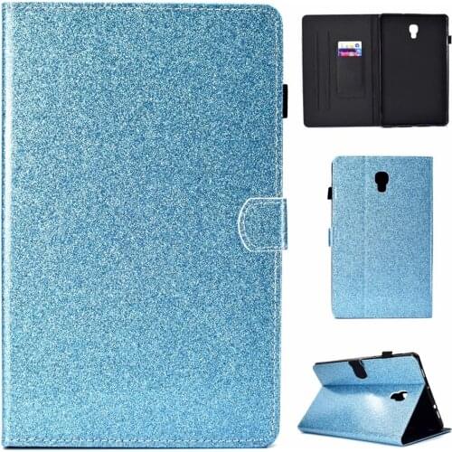 Glitter PU Leather Dormancy Case for Samsung Galaxy Tab A Skin T590 T595 10.5 Inch Tablet Protective Shell Stand Cover Coque+Pen