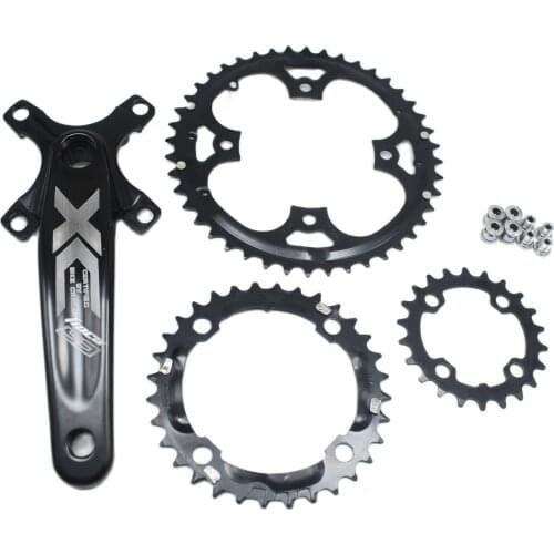 8 Speed 9 Speed Detachable Mountain Bike 22/32/44T Crankset BCD 104 Aluminum Alloy Bike Crank Set Chainwheel Bicycle Accessories