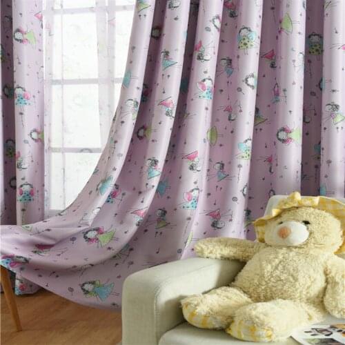 Cute Blackout Curtains For Living Room Bedroom Children Girls Cartoon Window Shade Screens Curtains Kitchen Curtains