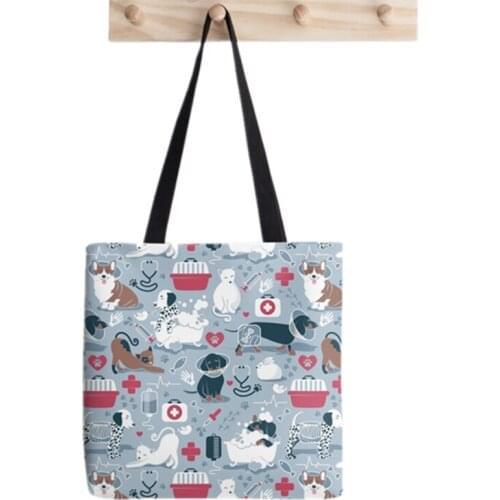 Shopper Veterinary medicine healthy printed Tote Bag women Harajuku shopper handbag girl Shoulder shopping bag Lady Canvas Bag