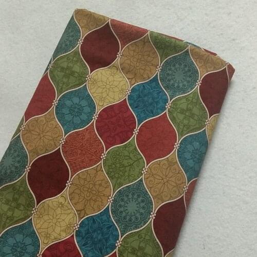 Graceful African Style Leaf Flower Patterns Printed Cotton Fabric 50x105cm Africa Fabric Patchwork Cloth Bag Home Decor