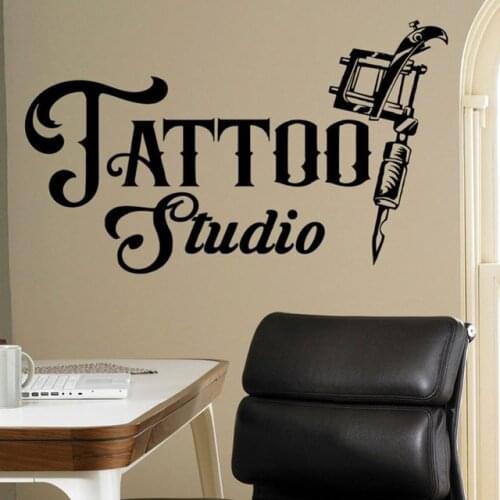 Vinyl Wall Decals For Tattoo Studio Decor Tattoo Sign Tools Wall Sticker Tattoo Club Murals Tattoo Ink Studio Shop Sticker AZ571