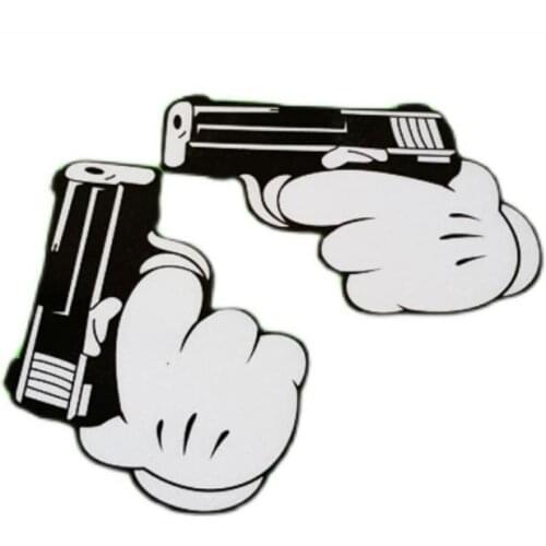 Vinyl Funny Gun Stickers Reflective Car-Styling Bomb Motorcycle Decals For Cars Trucks Vans Walls Laptop