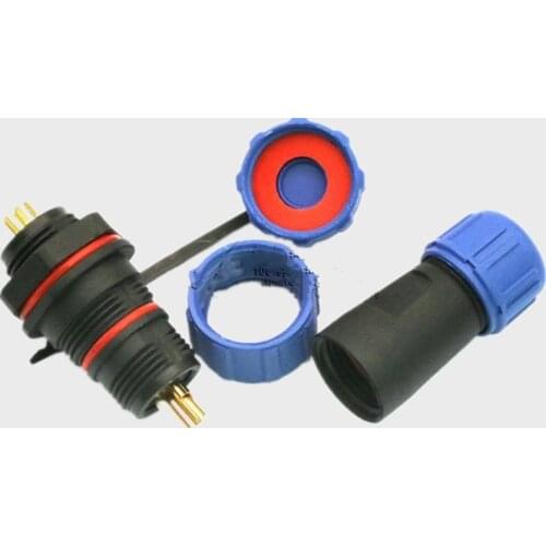 Waterproof aeronautical plug docking socket / joint SP13 2/3 /4/ 5 /6 / 7/ 9 core connector