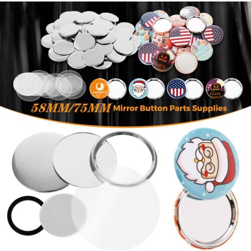 30/50/100Pcs Blank Pin Badge Button Maker Part Supplies Material 37MM DIY Button Maker Making Punch Press Machine Craft Material