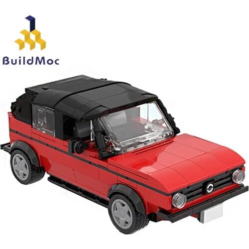 Buildmoc Technical Car Big-Bang Pennys Car The Red Golf 1 Cabrio Creator Expert Convertible Building Blocks Toys For Children