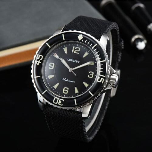 CORGEUT Brand Luxury NH35 Sports Design Clock Automatic Mens Watch Mechanical Luminous Automatic Winding Military Mens Watch