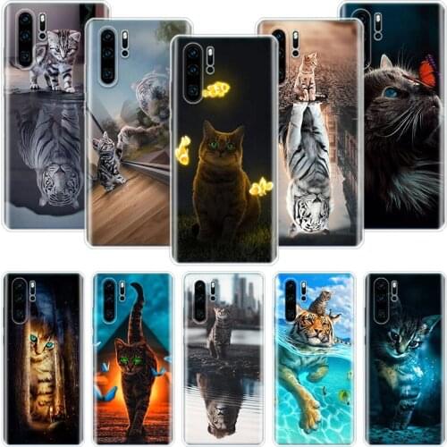 Animal Big Cat Kitten Tiger Phone Case For Huawei Honor 10 9 20 9X 8A 8X 8S 7A 7X Lite Pro 10i 20i Y5 Y6 Y7 Y9 2019 Cover Coque