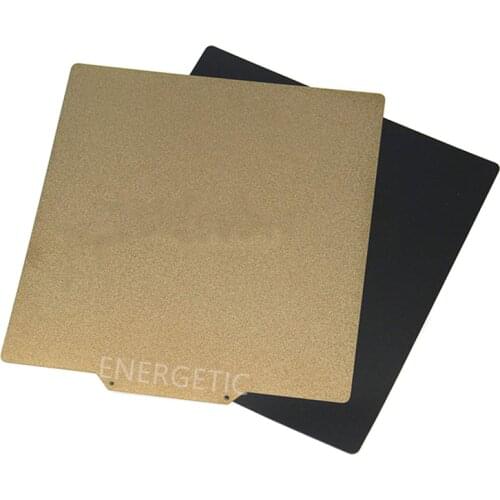 ENERGETIC Removal 410*410mm Spring Steel Sheet Double-Sided Textured/Smooth PEI Powder Coated Build Plate + Base For CR-10S4