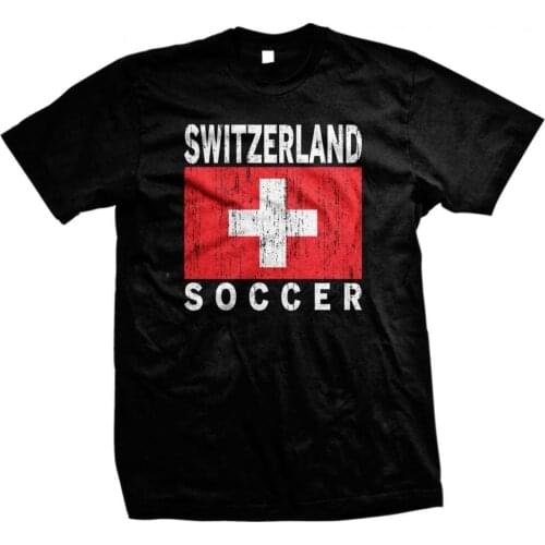 Unique Design Tops Tees Summer MenS Hip Hop Street Extend Men Switzerland Soccers Flag Swiss Footballer Team Order T Shirts