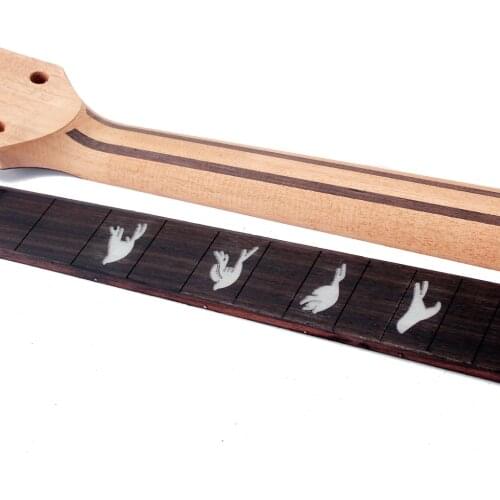 Mahogany Guitar Neck w/ Peg Holes Rosewood Freboard Luthiers DIY Guitar Part