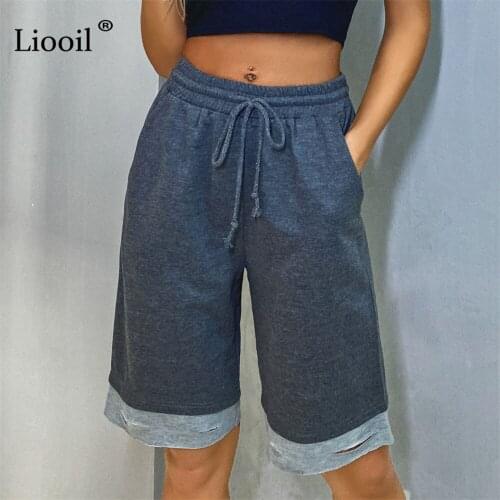 Liooil Women's High Waist Shorts