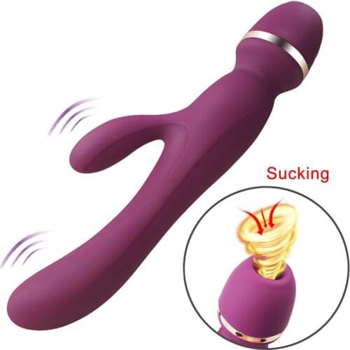 New Sucking magic wand vibrators for women female clitoris & nipple sucker adult sex toys for woman Finger Vibrator for Couples