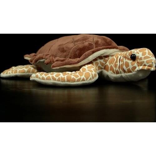 30CM Extra Soft Hawksbill Turtle Plush Toys Real Life Tortoise Stuffed Animals Toy Sea Life Plushie Gifts For Kids