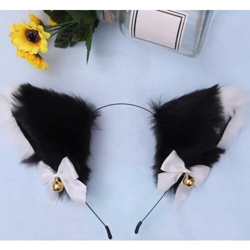 Cosplay Plush Furry Cat Ears Headband for Girl Cute Ears Headwear Costume Accessory Hairpin Hair Accessories