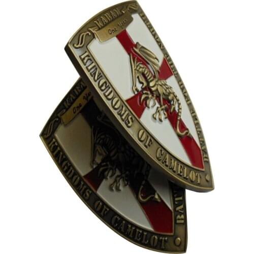 Acceptable Custom Metal Sword Shield Badge Commemorative Vintage Badge Gift Metal