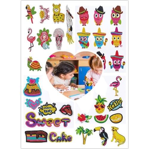 Handicrafts childrens diamond painting, drawing by numbers simple puzzle 5D diamond kit DIY cute pet dog childrens gift first