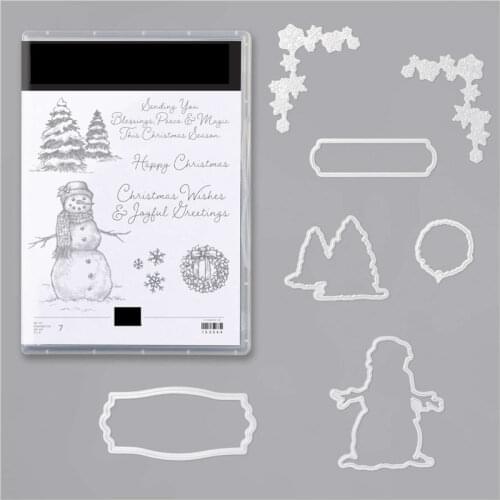 SNOW Christmas Metal Cutting Dies and Stamps for Scrapbooking Die Cut Stencil Handmade Paper Card Make Mould Model Craft Decor