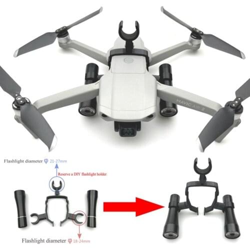 Night Flight LED Light For DJI Mavic Air 2 Photography Fill light Lamp 3D Printed Flashlight Bracket for Mavic Air Accessories