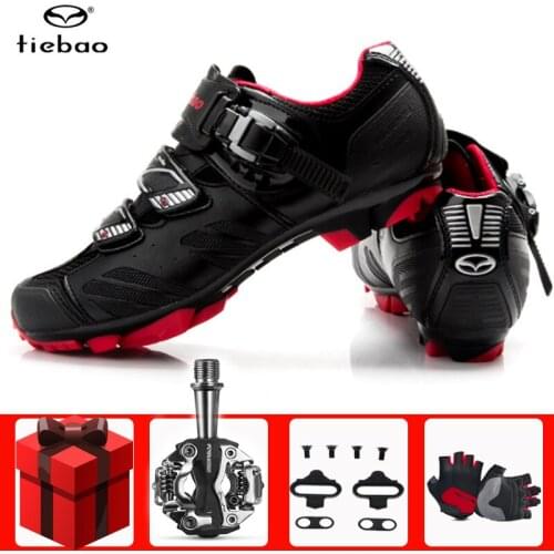 Tiebao Cycling Shoes pedales sapatilha ciclismo mtb men women Self-locking Bike Sneakers mountain bike Ride MTB Bicycle Shoes