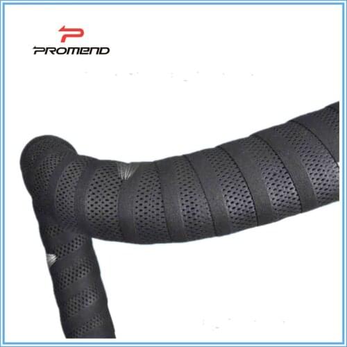 Carbon Fiber Road Bike Handlebar Tape Cycling MTB Bicycle Mesh Design Non-Slip Waterproof Bartape Soft EVA Sponge Leather Belt
