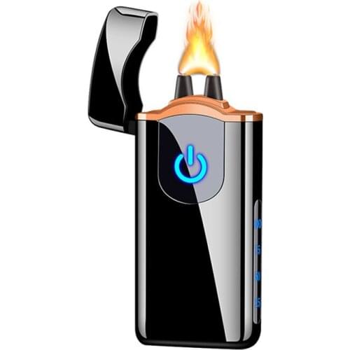 High quality custom plasma lighter windproof USB arc cigarette lighter stylish with touch sensitive