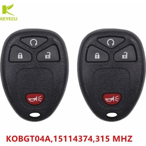 KEYECU 20PCS X Replacement New Keyless Entry Remote Car Key Fob 315MHz for Buick/Chevrolet/Pontiac/Saturn FCC: KOBGT04A,15114374