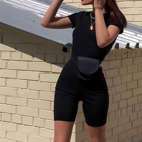 2020 New All-match Elastic Cotton Peach Wrap Hip Biker Shorts for Women Skinny High Waist Sexy Black Grey 2 Color