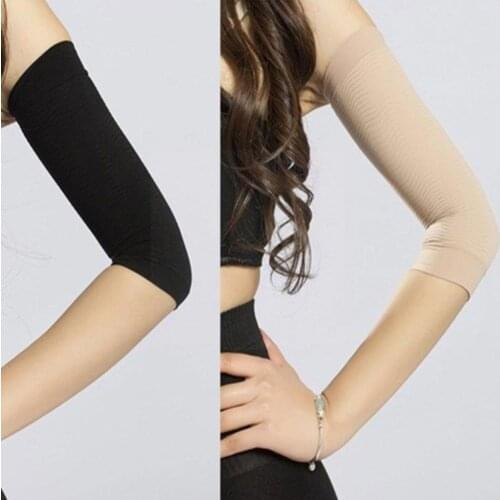 Women Elastic Compression Arm Shaping Sleeves Slimming Shaperwear Wraps Weight para Brazo Arm Loss Arm Massager Elbow Manga O3Q8