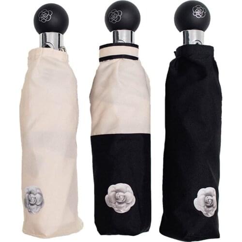 Fashion Camellia Flower Ladies Rain Umbrella Brand Large Sunshade UV Protection Women Men Girl Folding Automatic Umbrellas